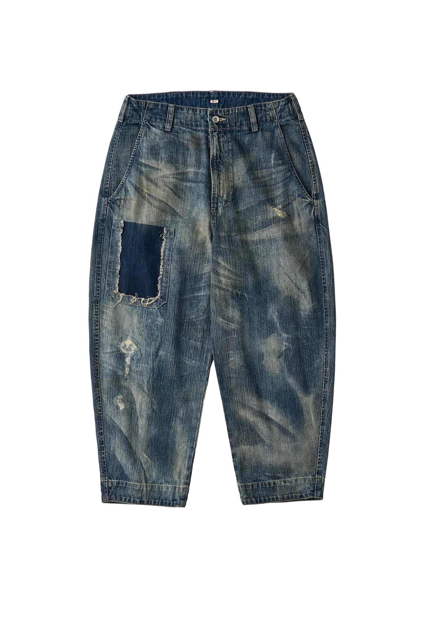 PORTER CLASSIC - STEINBECK DENIM POCKET PANTS VINTAGE CUSTOM - BLUE