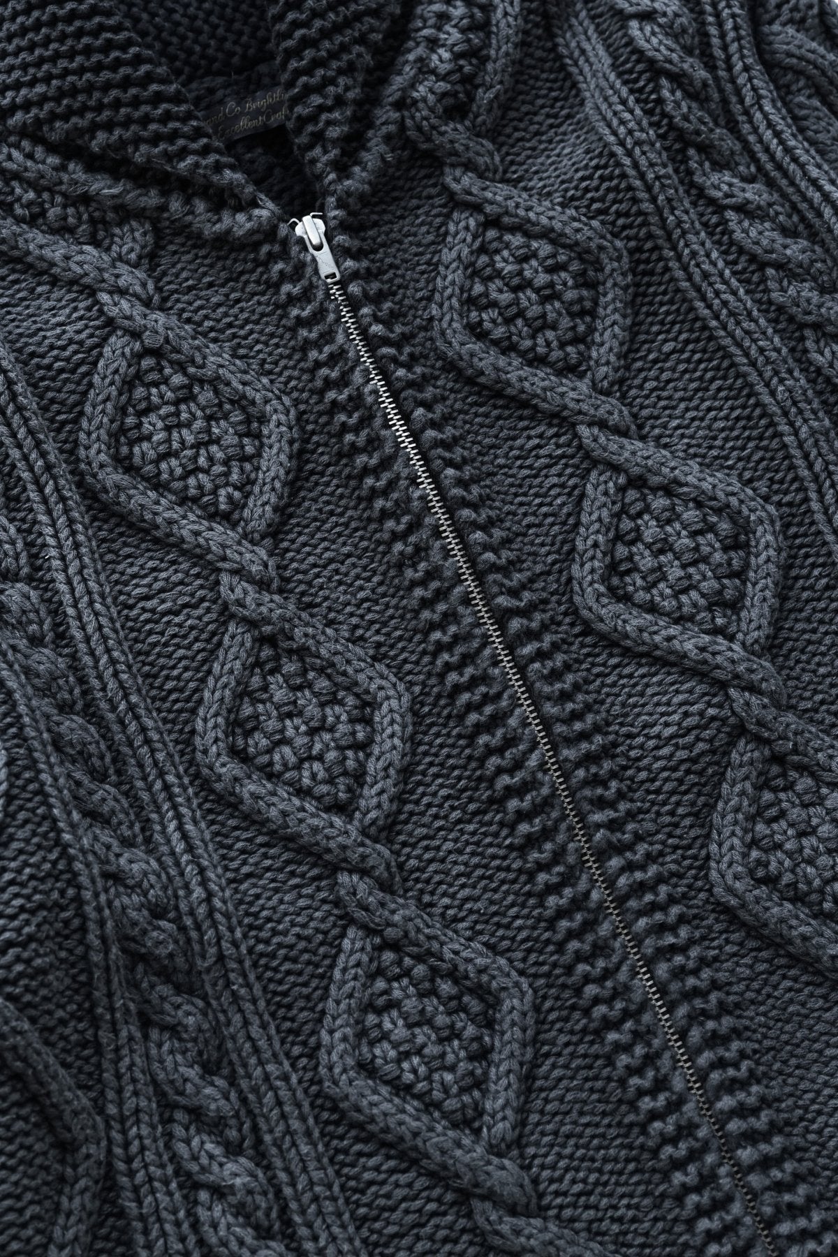 OLD JOE - FADED COWICHAN SWEATER - FADE BLACK
