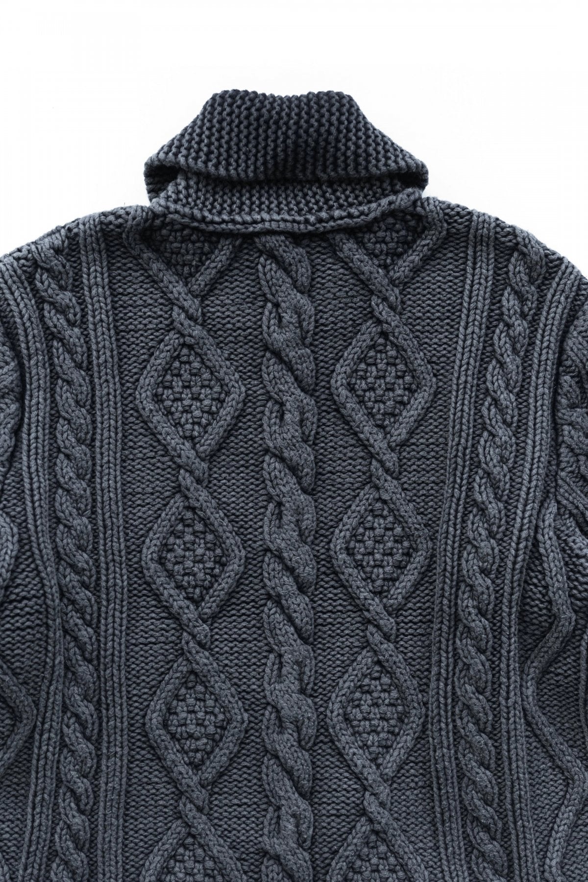 OLD JOE - FADED COWICHAN SWEATER - FADE BLACK