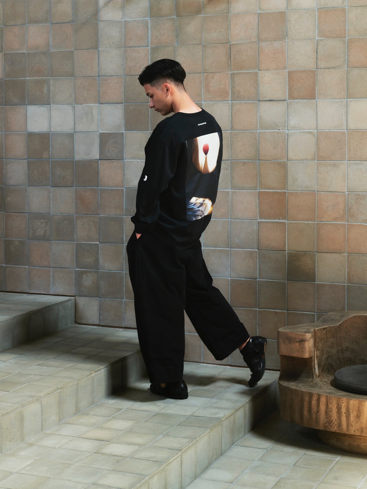 AISTON × PHAETON PHOTO TEE2 L/S - BLACK