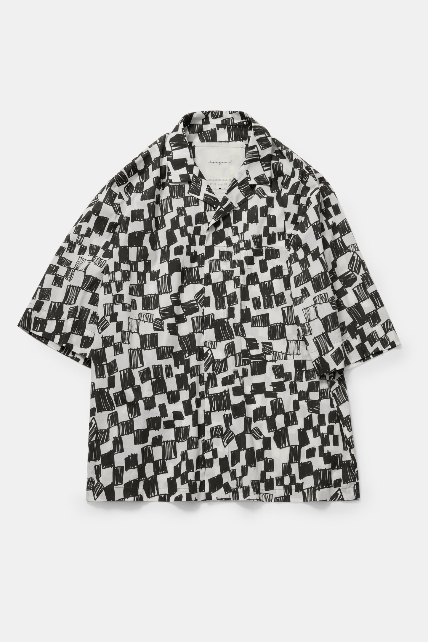 toogood - THE LANDSCAPER SHIRT CHEQUERBOARD LAWN - FLINT FELT TIP