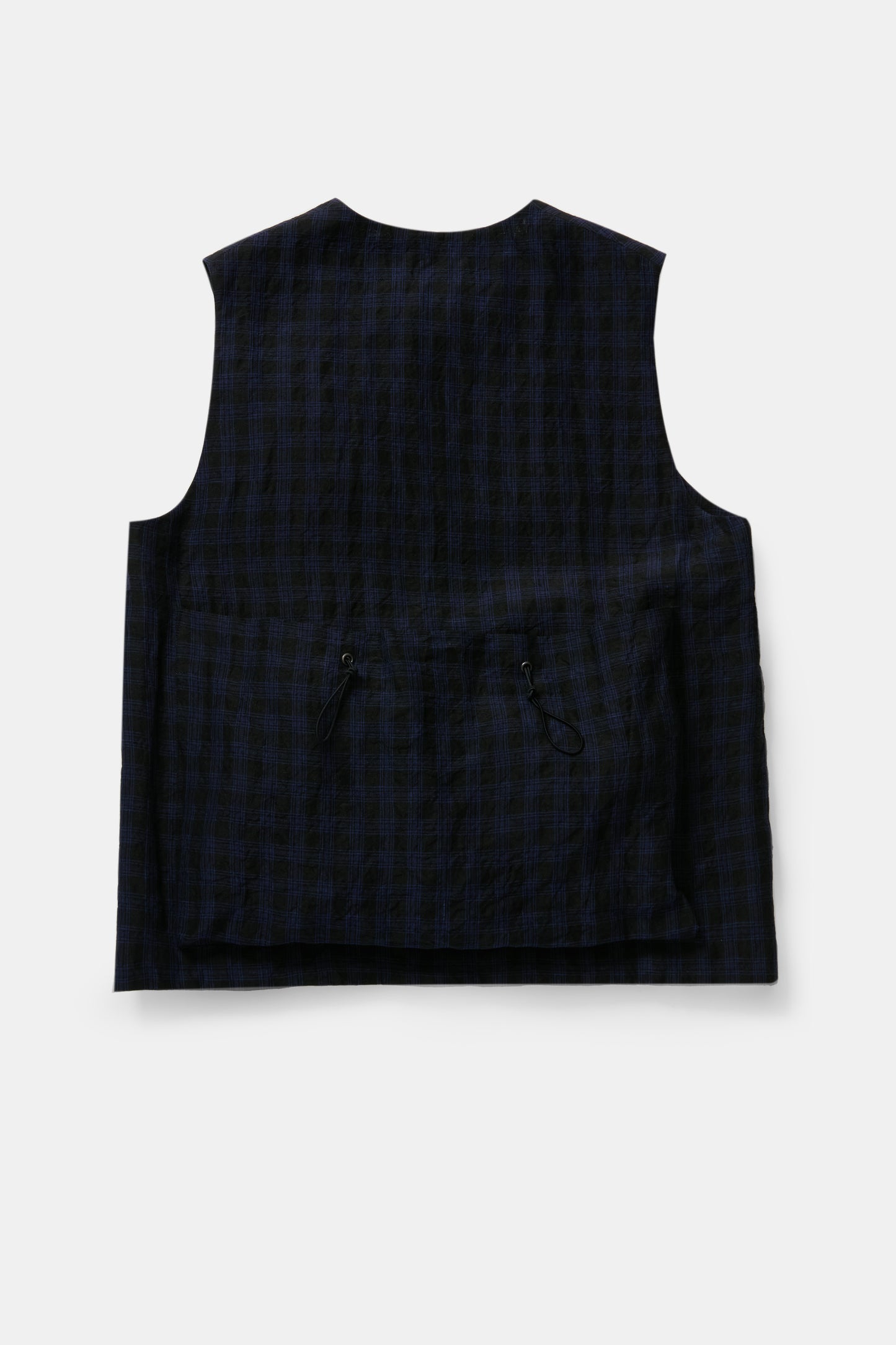 toogood - THE ROPER GILET - LINEN CHECK - MIDNIGHT