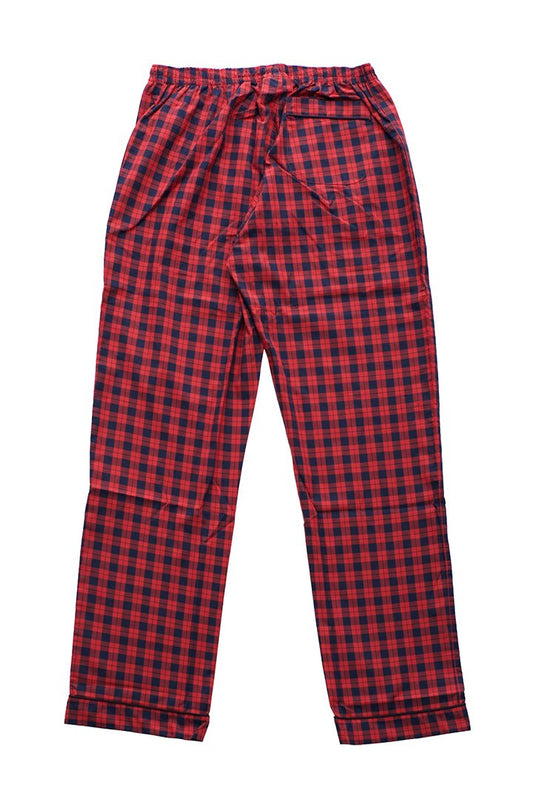 SLEEPY JONES - MARCEL PAJAMA PANT - WASHED PLAID RED GINGHAM