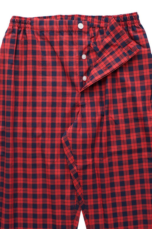 SLEEPY JONES - MARCEL PAJAMA PANT - WASHED PLAID RED GINGHAM