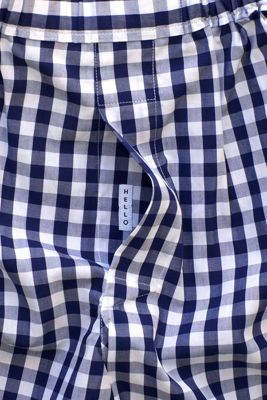 SLEEPY JONES - VICTOR BOXER - LARGE GINGHAM NAVY