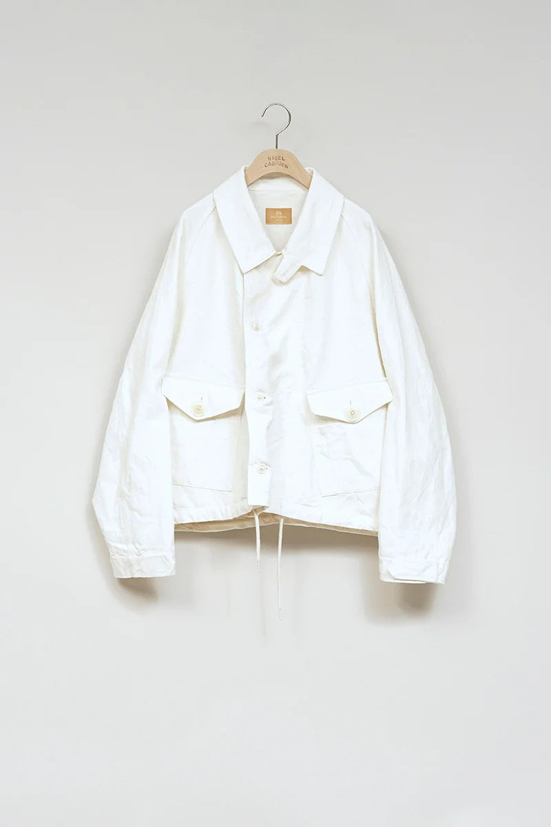 ◯ Nigel Cabourn woman - MK3 BLOUSON HEMP - WHITE