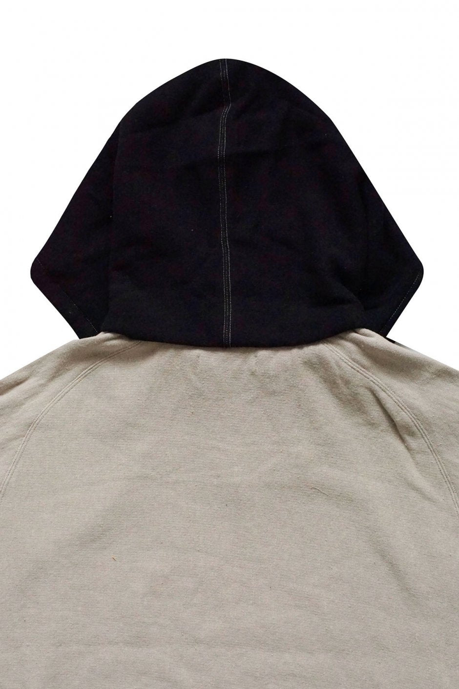 OLD JOE - TWO-TONE CREW SWEAT HOODIE - MIST x BLACK