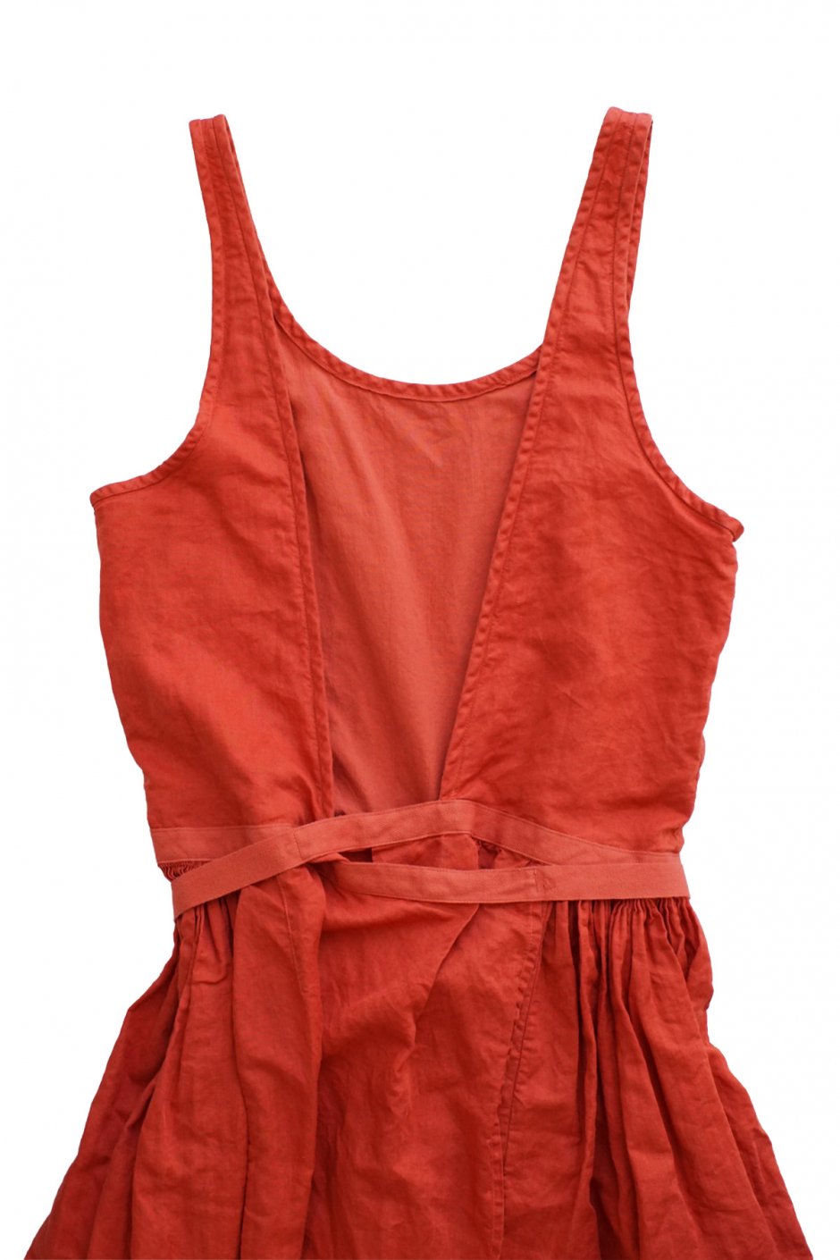 Nigel Cabourn woman - APRON DRESS - ORANGE