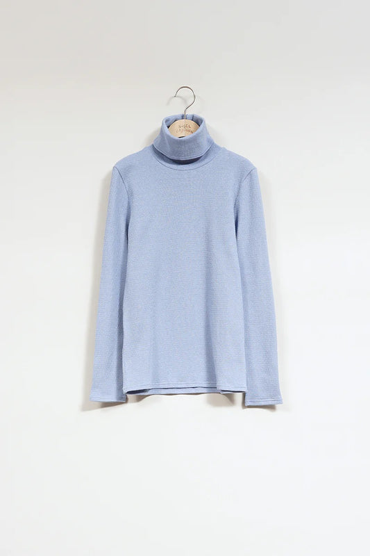 ◯ Nigel Cabourn woman - HIGH NECK LONG SLEEVE C/S - INDIGO