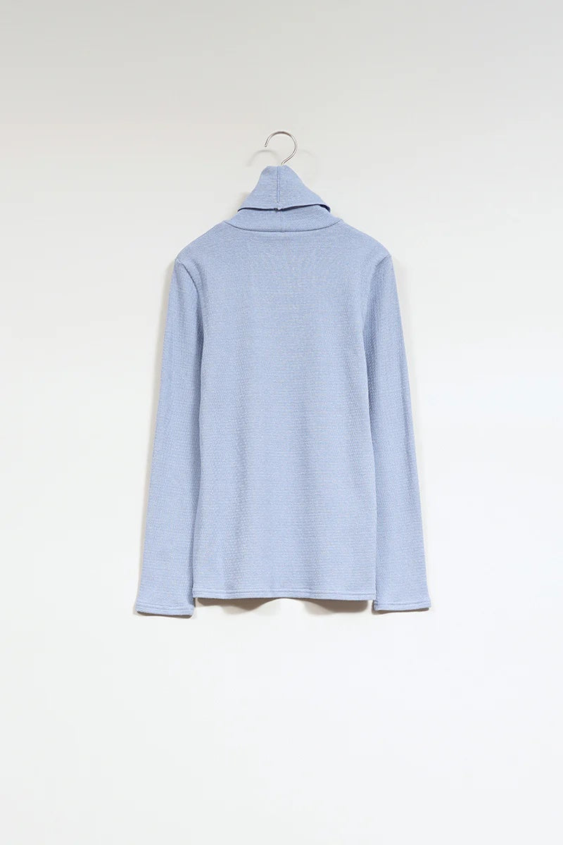 ◯ Nigel Cabourn woman - HIGH NECK LONG SLEEVE C/S - INDIGO
