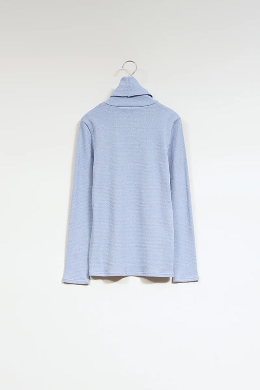◯ Nigel Cabourn woman - HIGH NECK LONG SLEEVE C/S - INDIGO