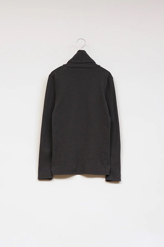 ◯ Nigel Cabourn woman - HIGH NECK LONG SLEEVE C/S - CHARCOAL GRAY