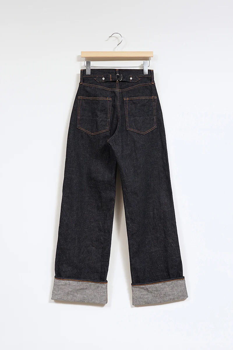 ◯ Nigel Cabourn woman - WIDE STRAIGHT 5PK PT DENIM - INDIGO