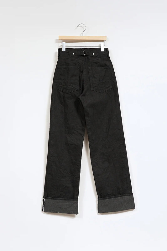◯ Nigel Cabourn woman - WIDE STRAIGHT 5PK PT DENIM - BLACK