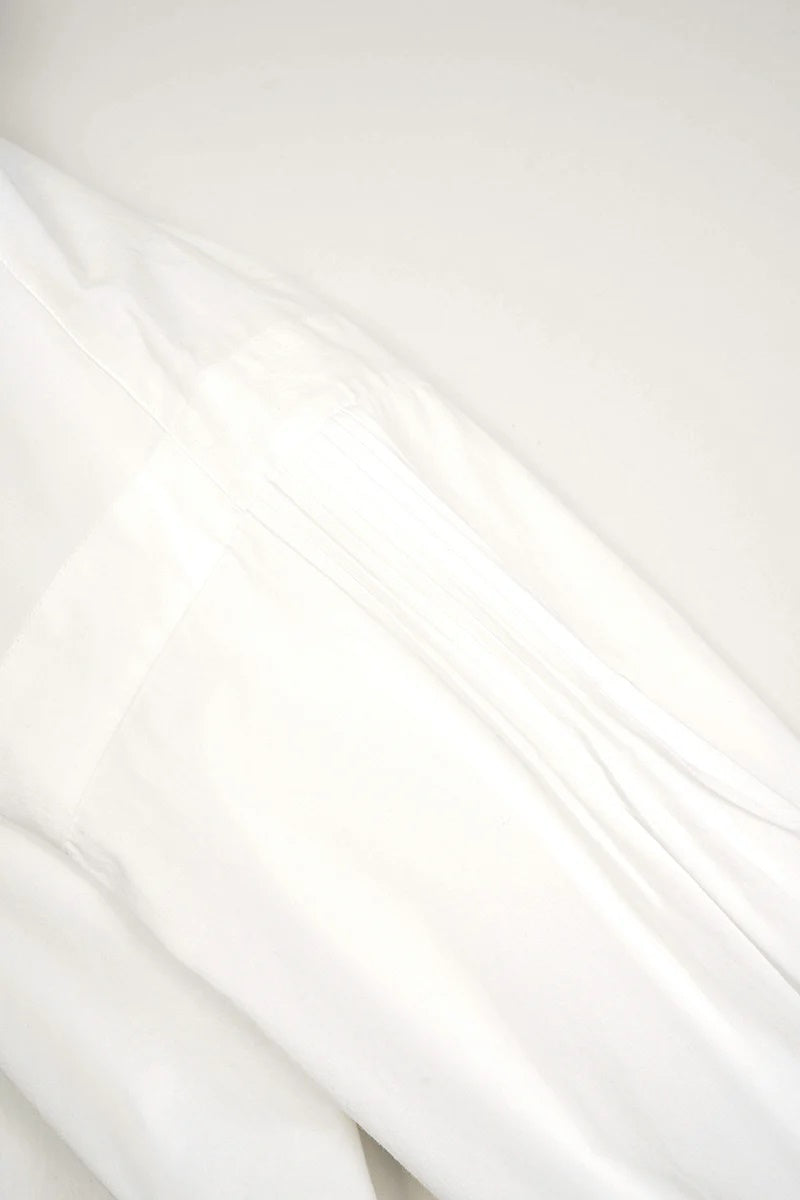 ◯ Nigel Cabourn woman - GATHER COLLAR BLOUSE - OFF WHITE