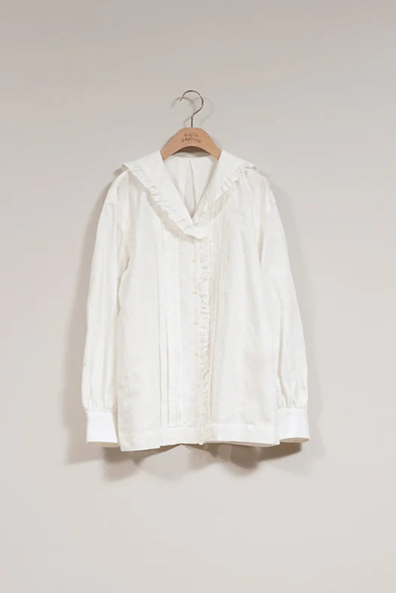 ◯ Nigel Cabourn woman - MARINE BLOUSE C/L - OFF WHITE