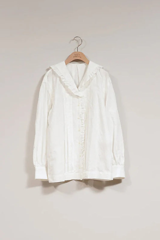 ◯ Nigel Cabourn woman - MARINE BLOUSE C/L - OFF WHITE
