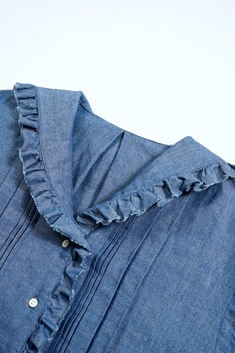 ◯ Nigel Cabourn woman - MARINE BLOUSE C/L - INDIGO