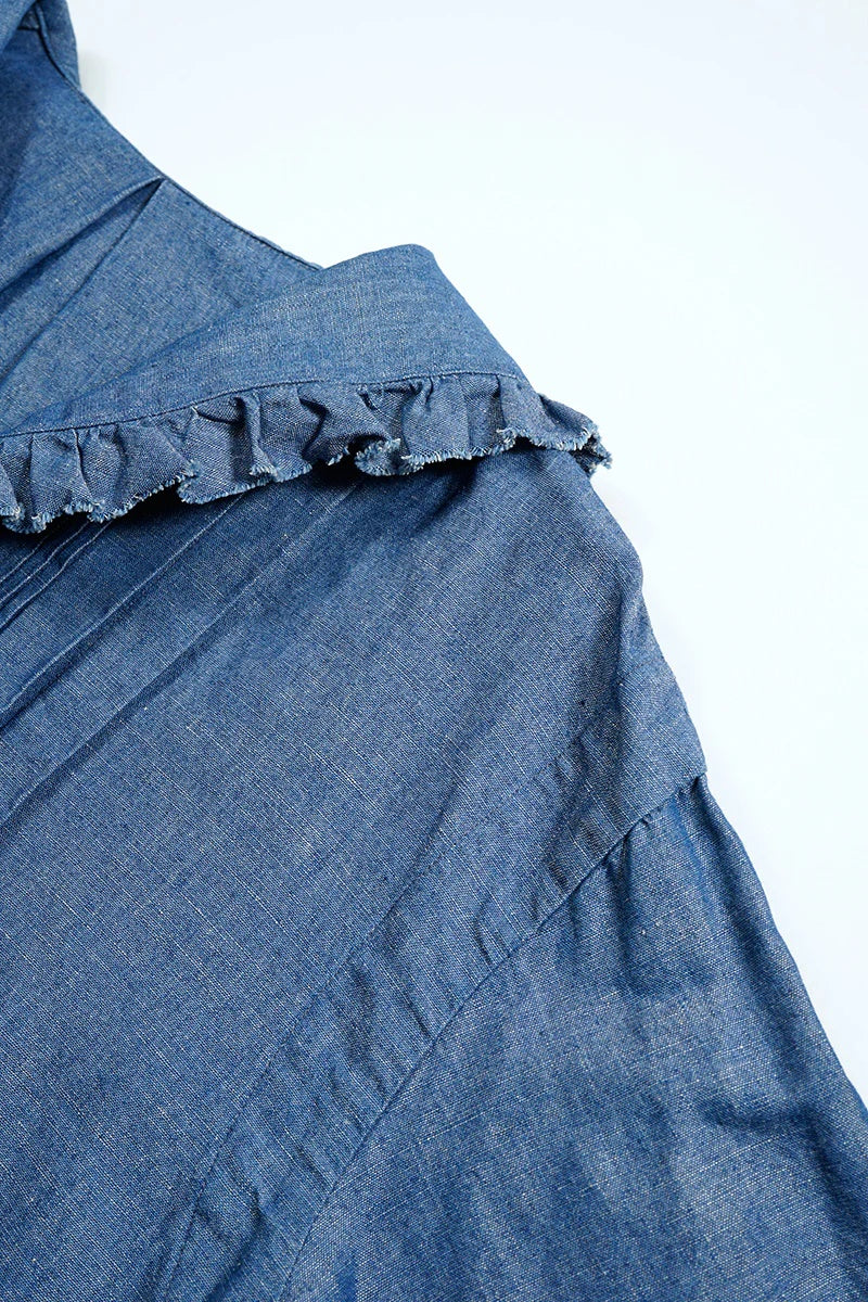 ◯ Nigel Cabourn woman - MARINE BLOUSE C/L - INDIGO