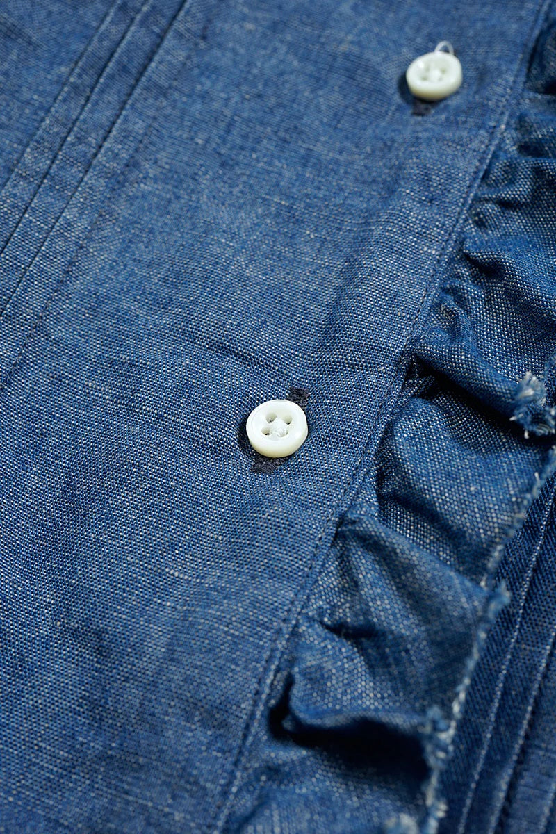 ◯ Nigel Cabourn woman - MARINE BLOUSE C/L - INDIGO