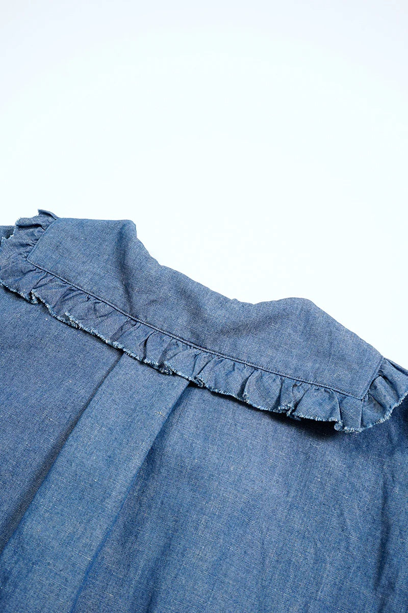 ◯ Nigel Cabourn woman - MARINE BLOUSE C/L - INDIGO