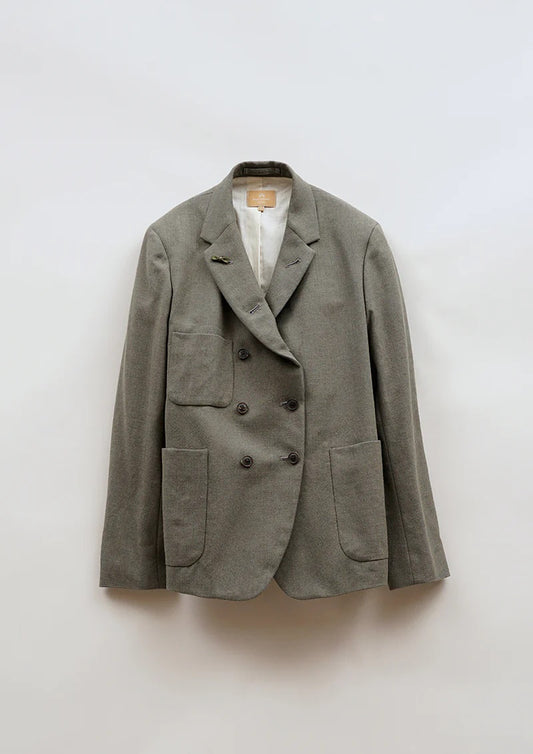◯ Nigel Cabourn woman - GENTLEMANS DB JACKET - GREIGE