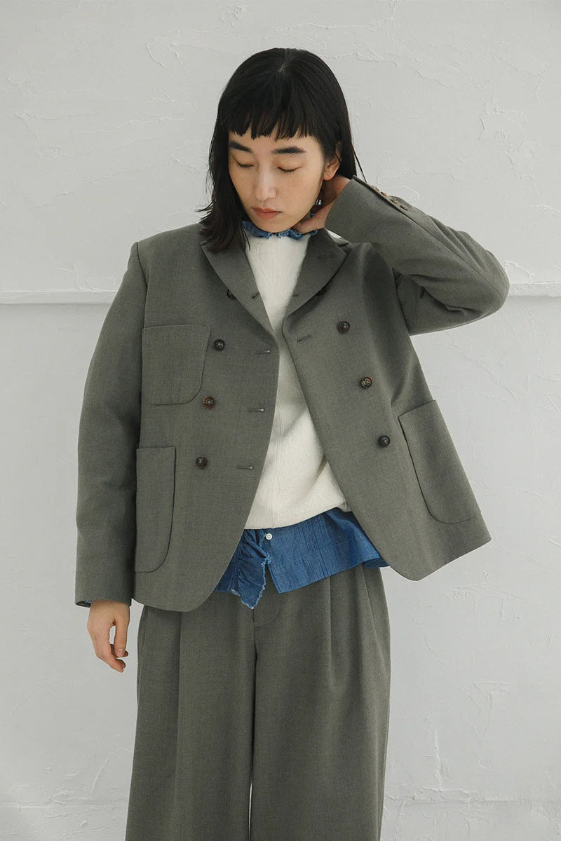 ◯ Nigel Cabourn woman - GENTLEMANS DB JACKET - GREIGE