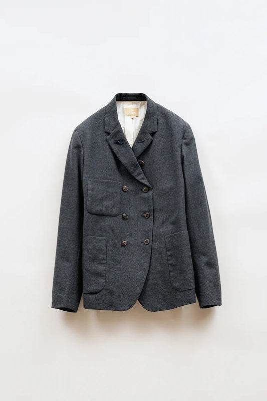 ◯ Nigel Cabourn woman - GENTLEMANS DB JACKET - CHARCOAL GRAY
