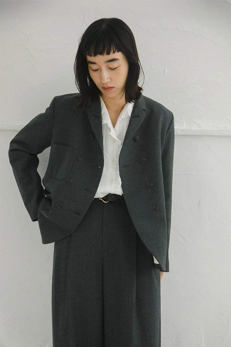◯ Nigel Cabourn woman - GENTLEMANS DB JACKET - CHARCOAL GRAY