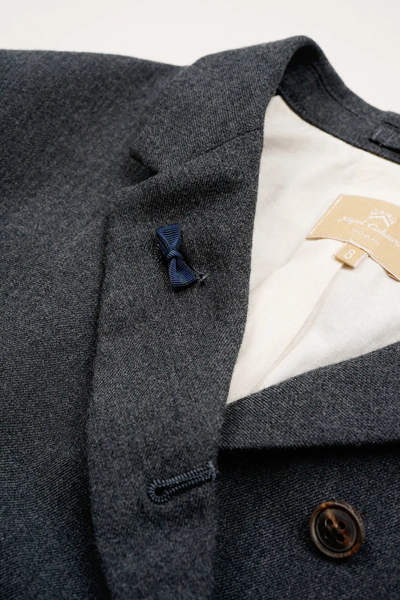 ◯ Nigel Cabourn woman - GENTLEMANS DB JACKET - CHARCOAL GRAY