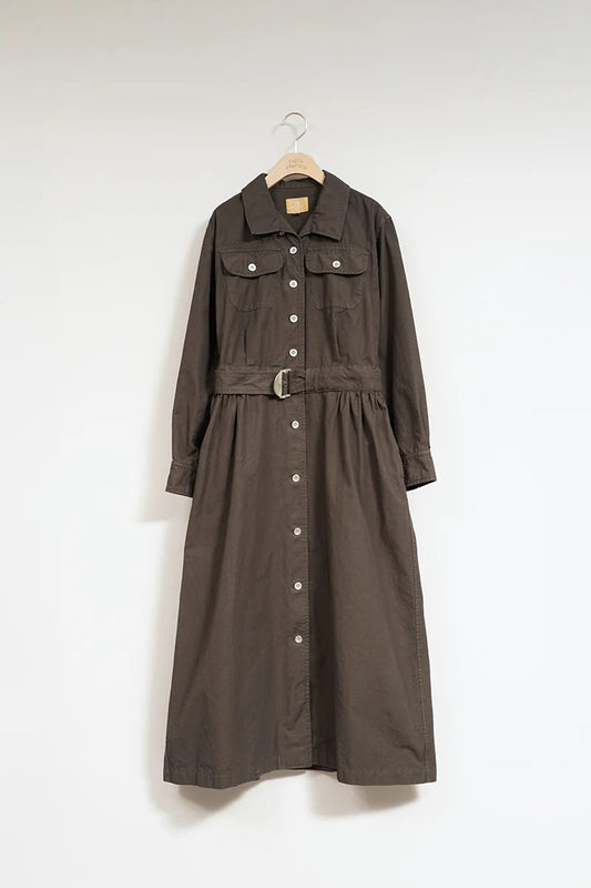 ◯ Nigel Cabourn woman - JAPANESE FARMER COAT DRESS - CHARCOALGRAY