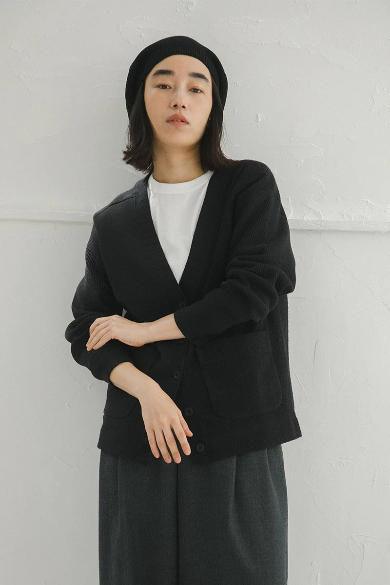 ◯ Nigel Cabourn woman - ARMY JERSEY MIX C/D - BLACK