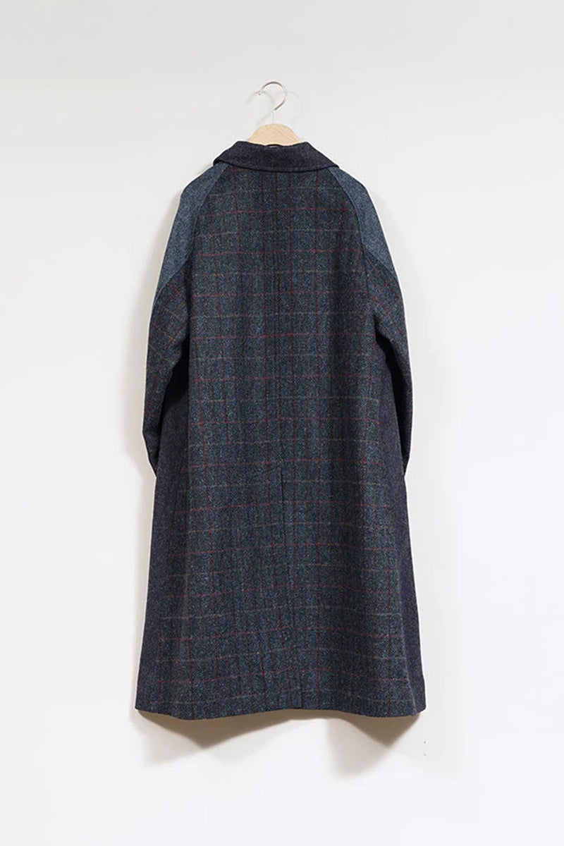 ◯ Nigel Cabourn woman - MAC COAT BRITISH TWEED - INDIGO