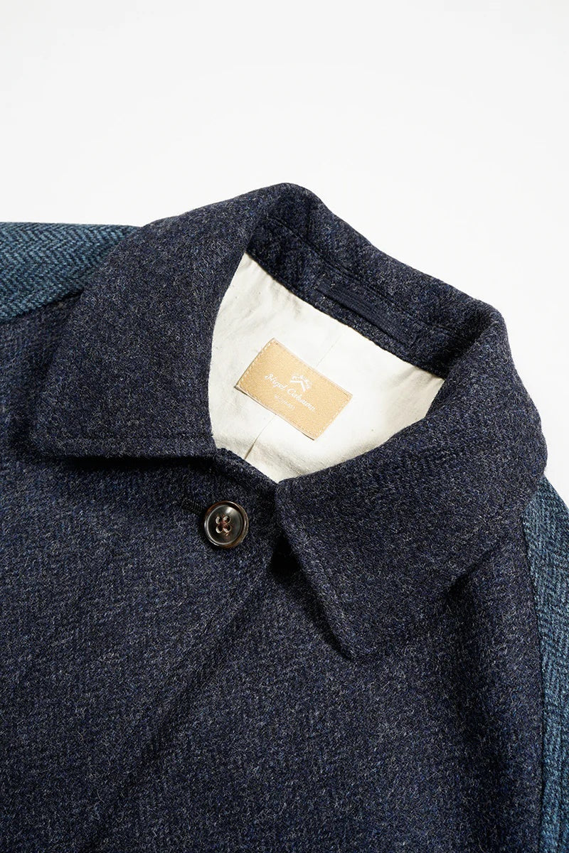 ◯ Nigel Cabourn woman - MAC COAT BRITISH TWEED - INDIGO