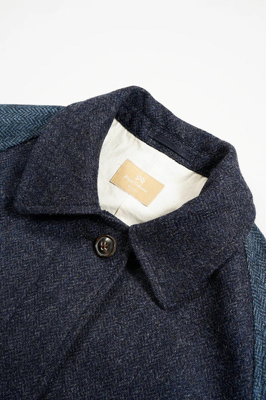 ◯ Nigel Cabourn woman - MAC COAT BRITISH TWEED - INDIGO
