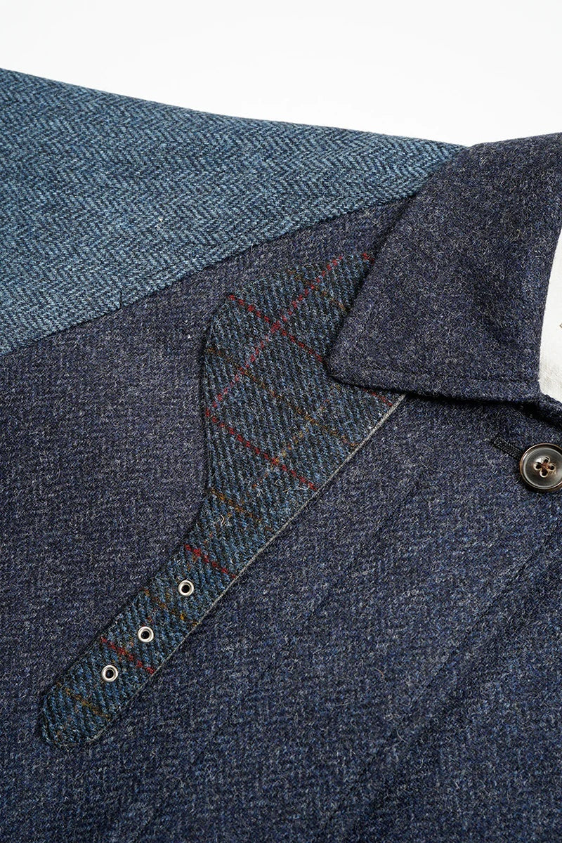 ◯ Nigel Cabourn woman - MAC COAT BRITISH TWEED - INDIGO