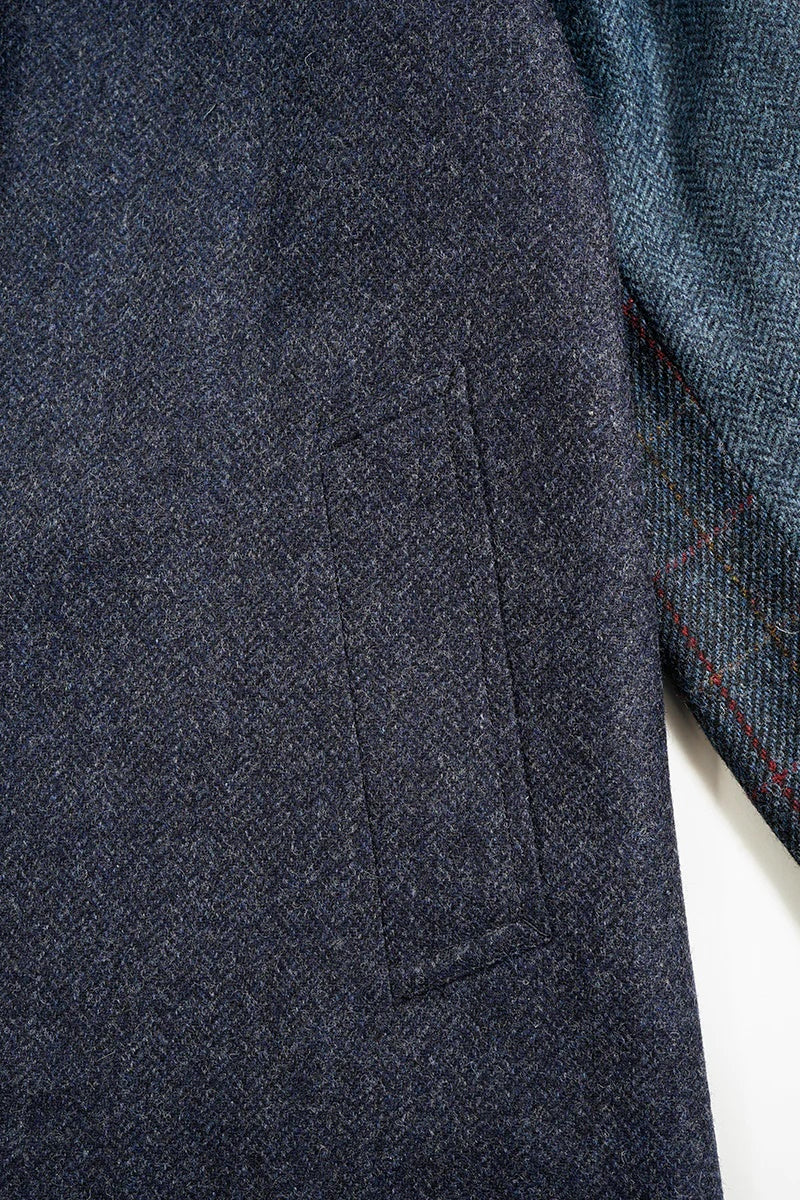 ◯ Nigel Cabourn woman - MAC COAT BRITISH TWEED - INDIGO