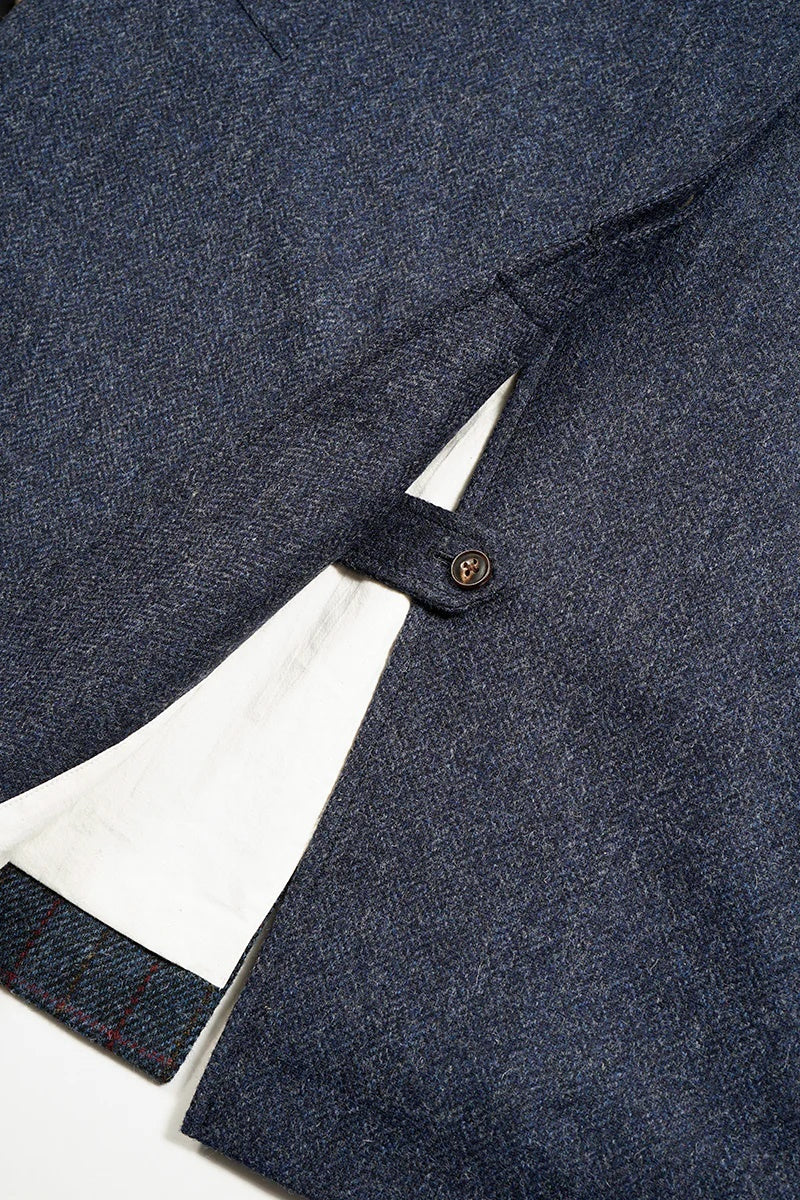 ◯ Nigel Cabourn woman - MAC COAT BRITISH TWEED - INDIGO