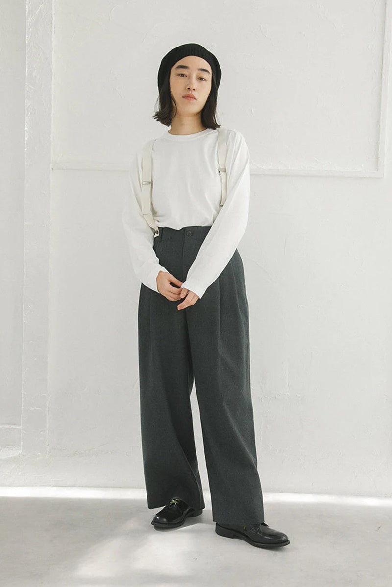 ◯ Nigel Cabourn woman - GENTLEMANS PT WOOL SERGE - CHACOAL GRAY