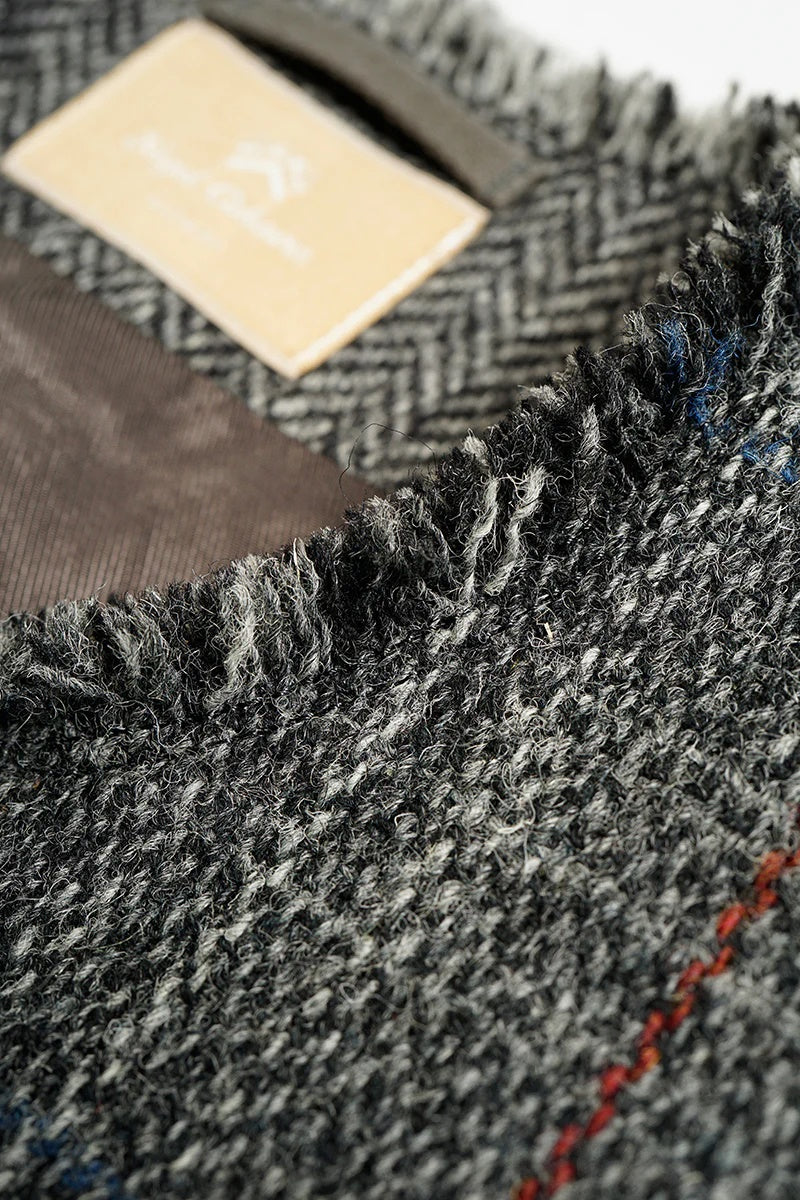 ◯ Nigel Cabourn woman - COLLARLESS JK BRITISH TWEED - CHACOAL GRAY