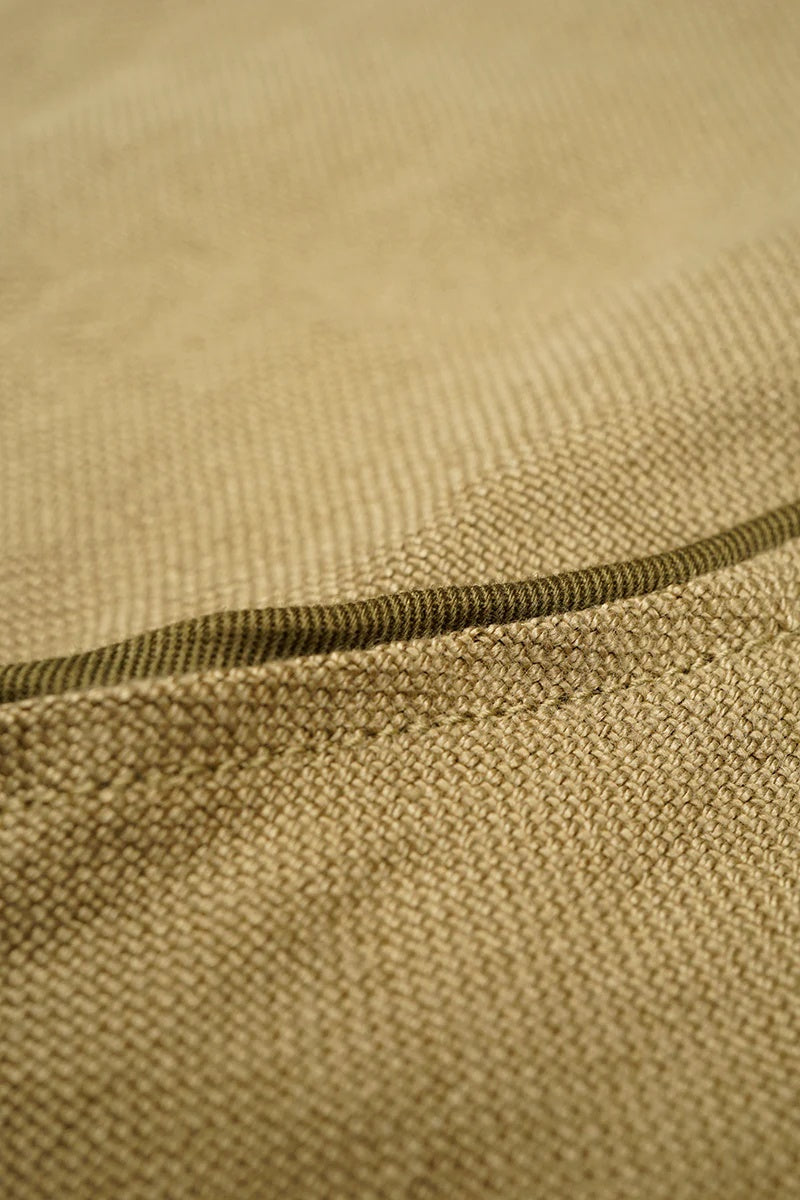 ◯ Nigel Cabourn - FRENCH WORK VEST LINEN PIN OX - KHAKI