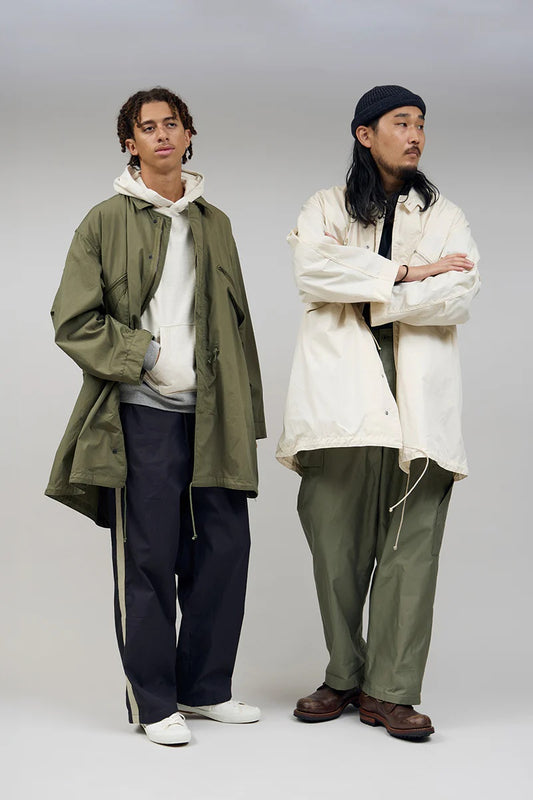 ◯ Nigel Cabourn - 50s SHELL COAT C/N PIN OX - IVORY