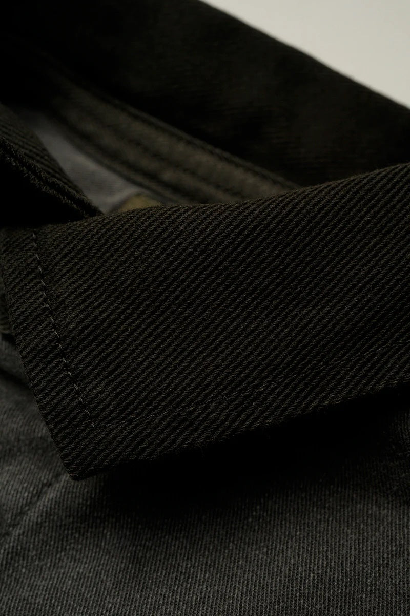 ◯ Nigel Cabourn - RUGGER SHIRT PIGMENT FADE - CHARCOAL  GRAY