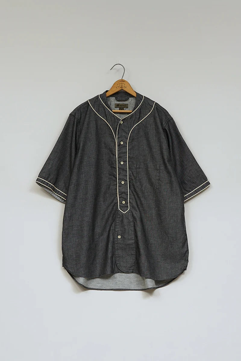 ◯ Nigel Cabourn - BASEBALL SHIRT S/S TYPE2 - CHARCOAL  GRAY