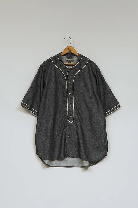 ◯ Nigel Cabourn - BASEBALL SHIRT S/S TYPE2 - CHARCOAL  GRAY
