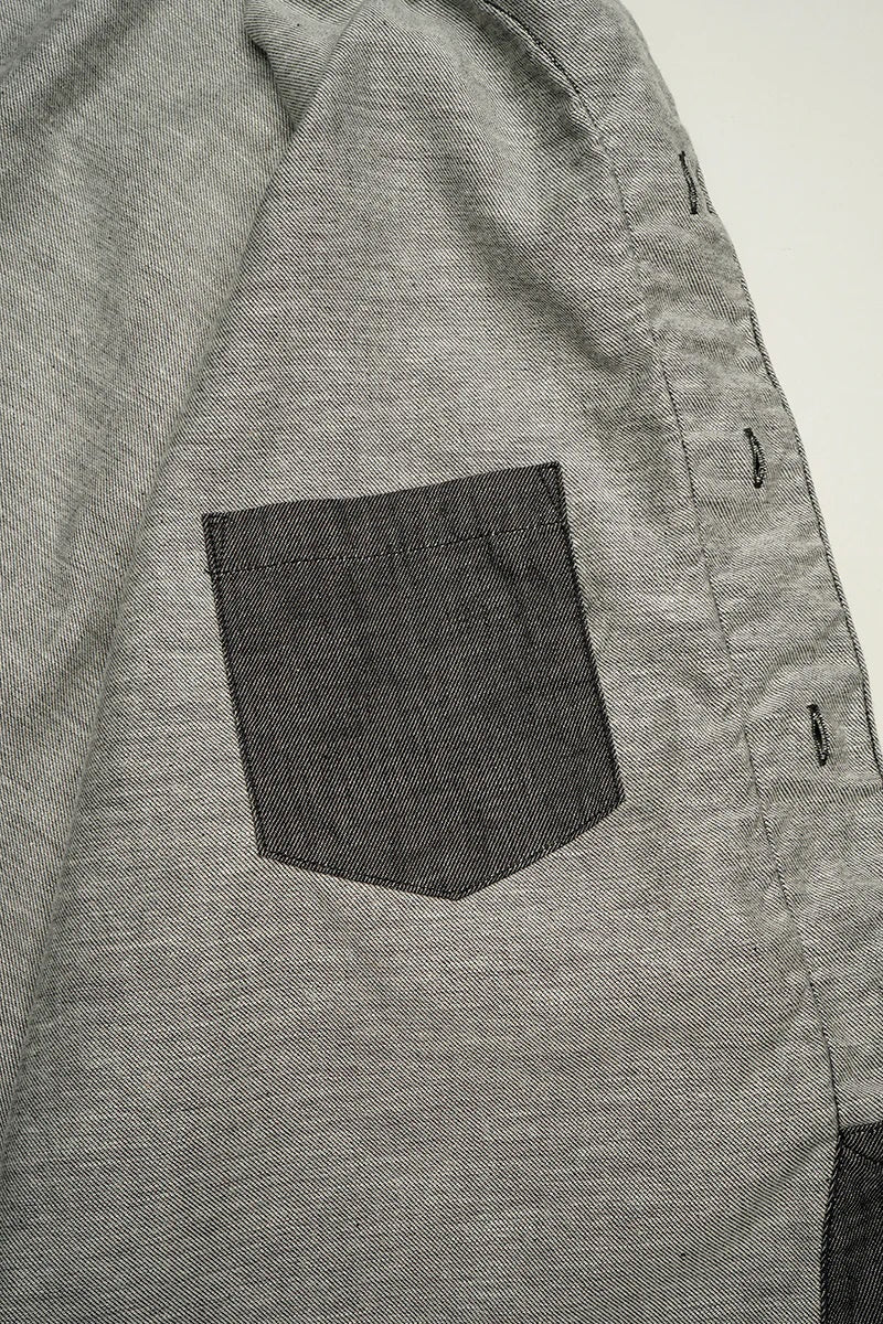 ◯ Nigel Cabourn - BASEBALL SHIRT S/S TYPE2 - CHARCOAL  GRAY