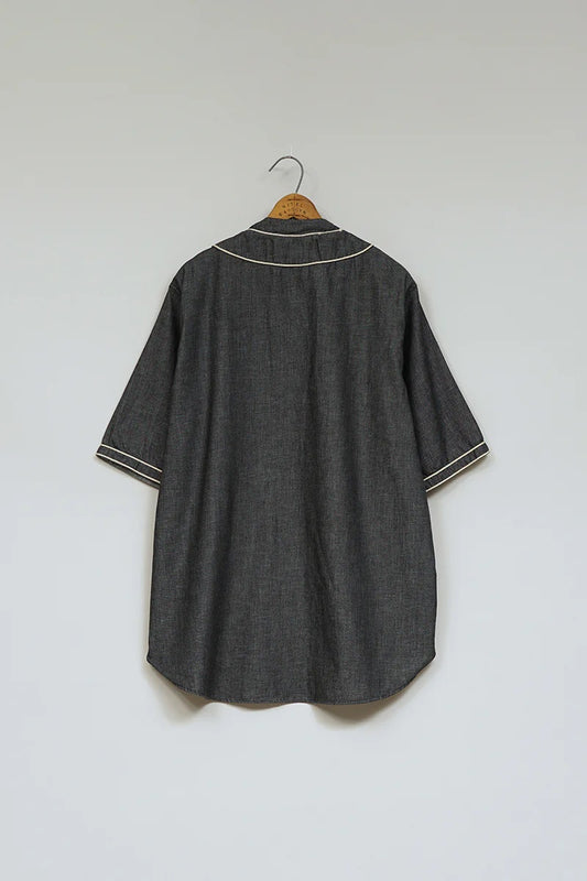 ◯ Nigel Cabourn - BASEBALL SHIRT S/S TYPE2 - CHARCOAL  GRAY
