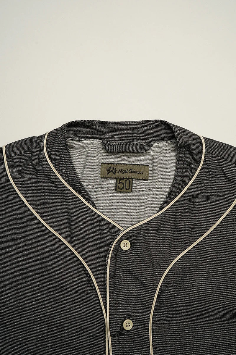 ◯ Nigel Cabourn - BASEBALL SHIRT S/S TYPE2 - CHARCOAL  GRAY