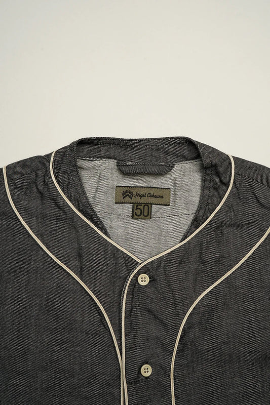 ◯ Nigel Cabourn - BASEBALL SHIRT S/S TYPE2 - CHARCOAL  GRAY