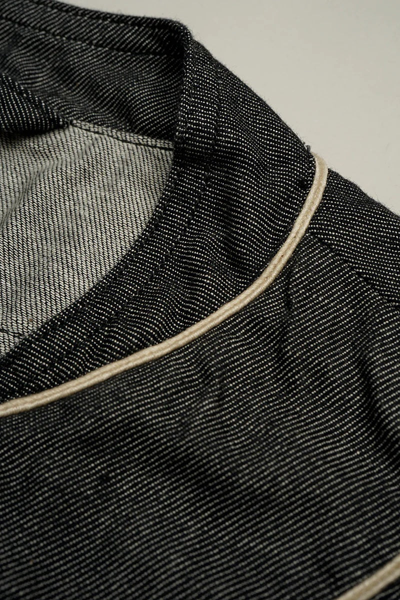 ◯ Nigel Cabourn - BASEBALL SHIRT S/S TYPE2 - CHARCOAL  GRAY
